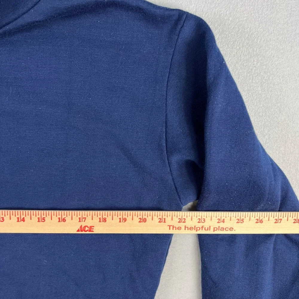 VTG Kajee Blank‎ Hoodie Fits Large 1990s Sweatshirt Franklin Indiana Blue USA